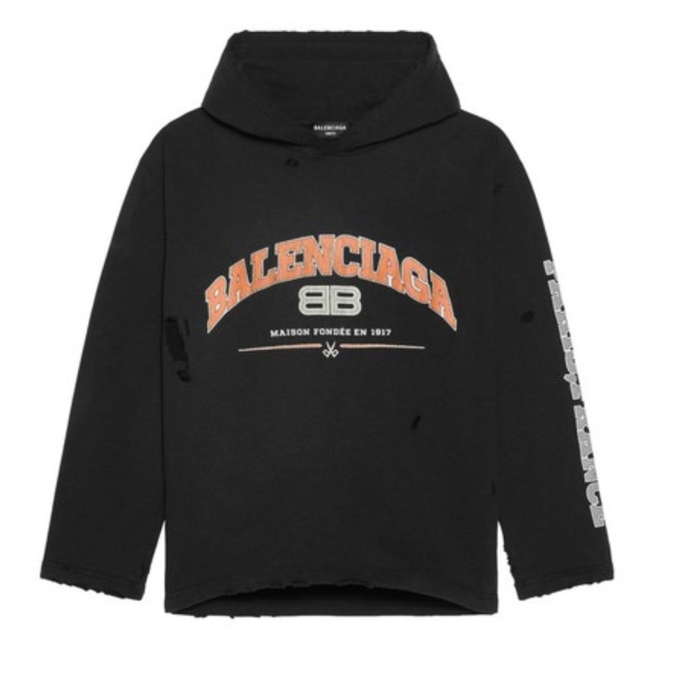 🖤 Balenciaga Maison Logo Hoodie – Size Medium 🖤